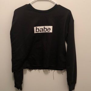 Babe crop crew neck